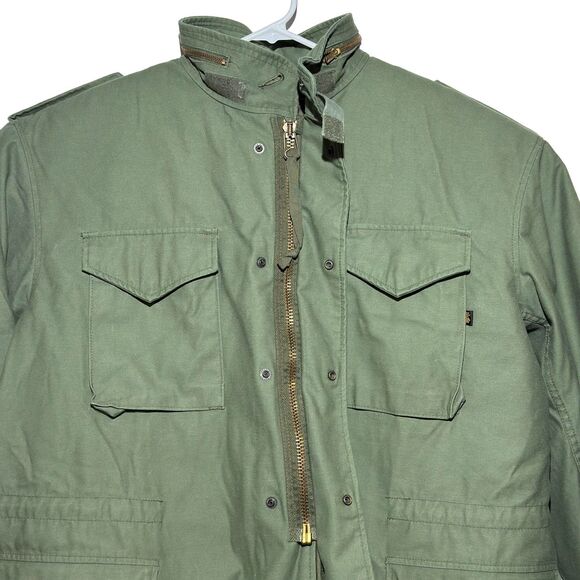Alpha Industries M-65 Field Jacket XL Reg OG107 Green w/ Liner Vietnam USGI EUC - Picture 5 of 16